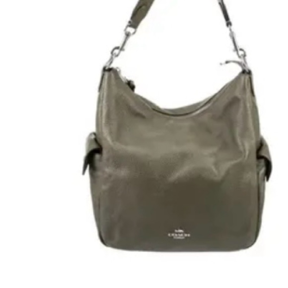 Coach Olive Green Leather Hobo Shoulder Bag